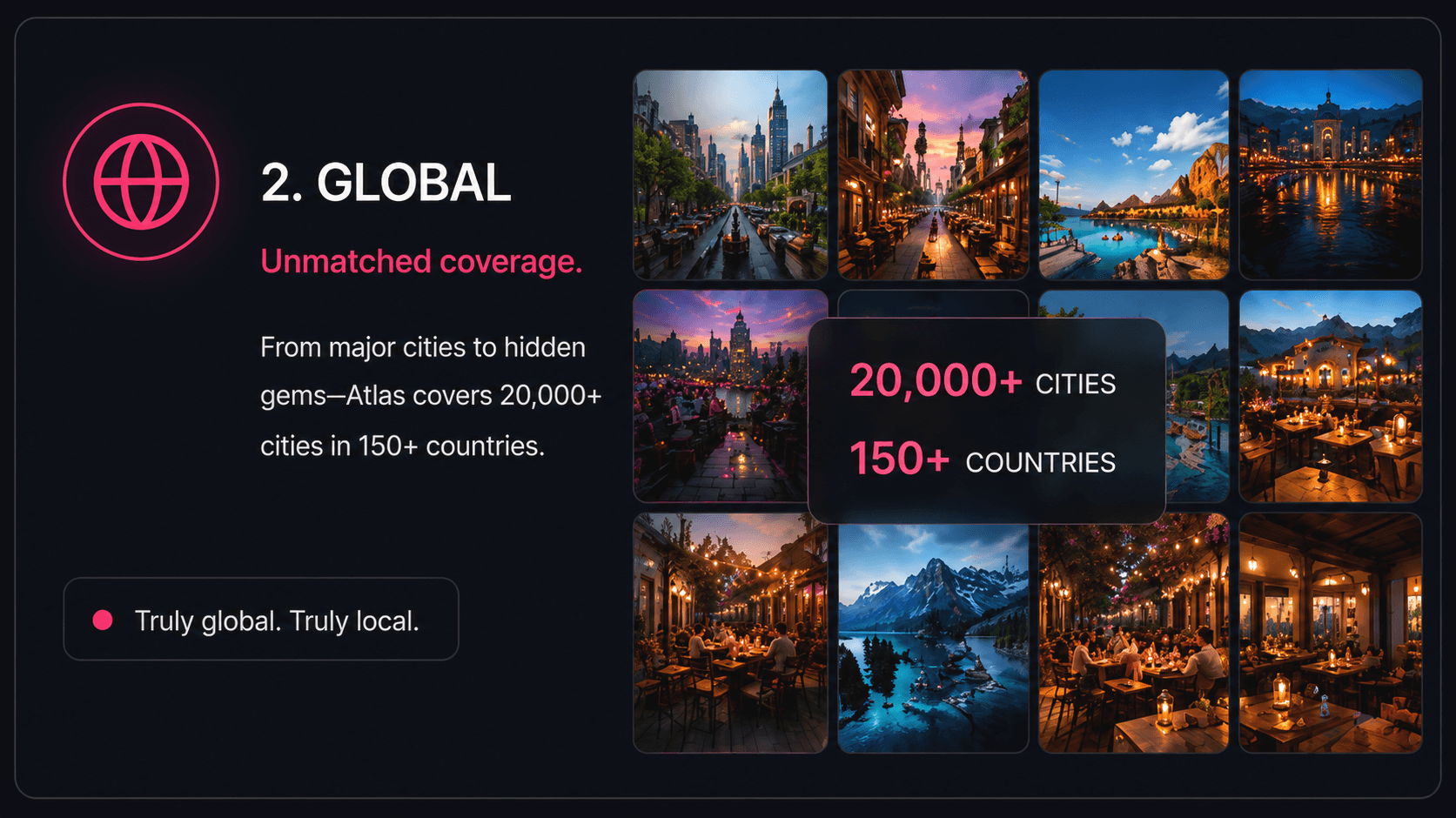 Freshness and global coverage updated continuously across 150 countries