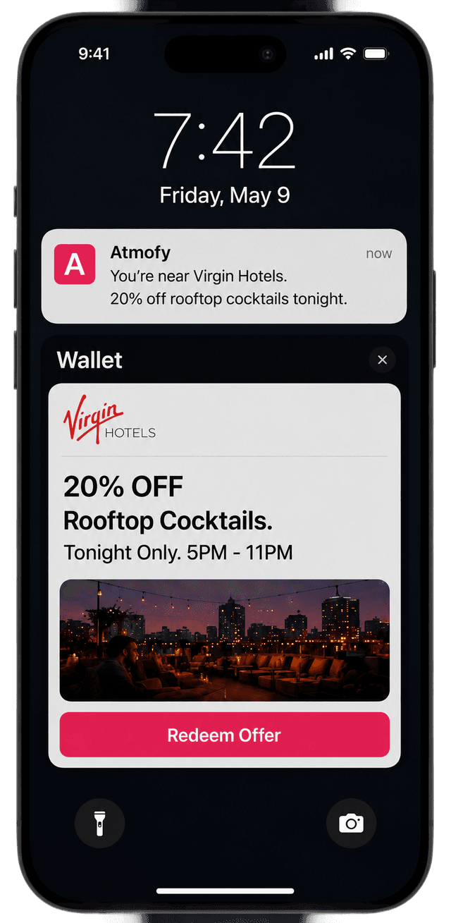 Push notification with personalized offer