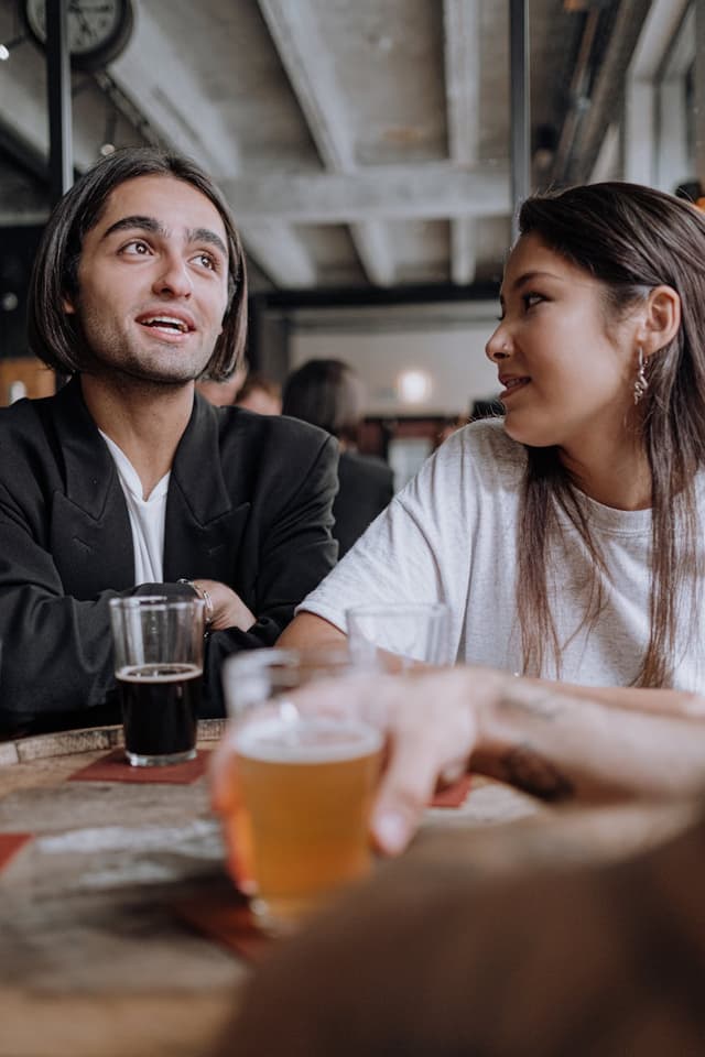 Friends at a bar